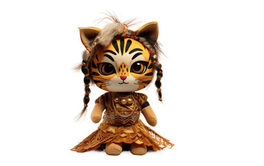 Buzzing Bengal Doll Looking Beautiful Isolated On Clear Surface or PNG Transparent Background.