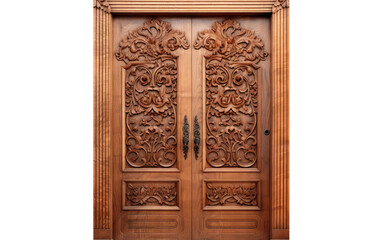 Cascade Carving Door New Design Isolated On a Clear Surface or PNG Transparent Background.