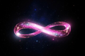 Infinity sign in metallic pink