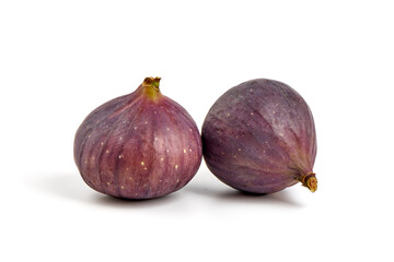 Fresh juicy figs, tropical fruits, isolated on white background