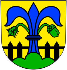 Coat of arms of the city of Alfdorf. Germany