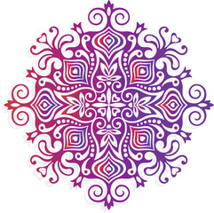 Abstract color mandala design decorative vector