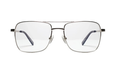 Clear Optics Transparent Glasses Isolated On a Clear Surface or PNG Transparent Background.