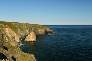 Fototapeta na wymiar View from Cooper Coast Drive view point, County Waterford, ireland 