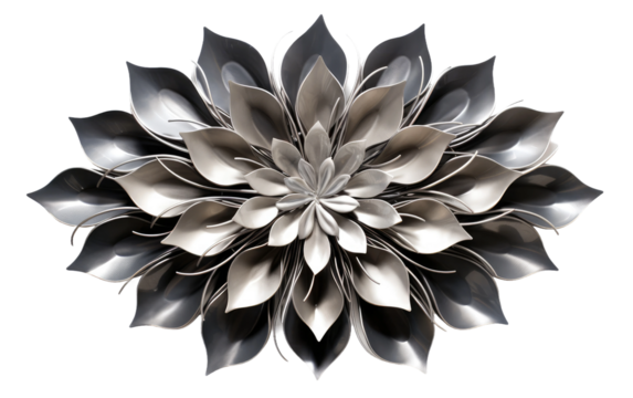 Unbelievable Contemporary Metal Wall Art on a Clear Surface or PNG Transparent Background. - Powered by Adobe