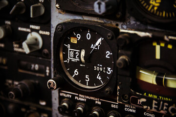 Cockpit of an airplane.