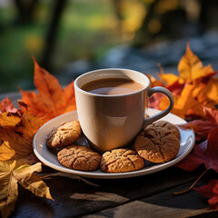 An autumn cup of coffee