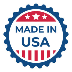 Made in USA banner. Flat sign.