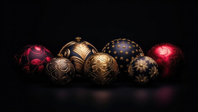 Christmas- ball, tree ornaments, background, Ai generated image