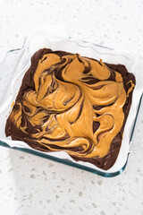 Chocolate fudge with peanut butter swirl