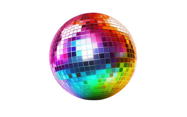 Dizzy Dancers Disco Ball in Beautiful Design on a Clear Surface or PNG Transparent Background.
