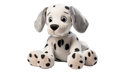 Drooling Dalmatian in Beautiful Color with Shocking Face on a Clear Surface or PNG Transparent Background.