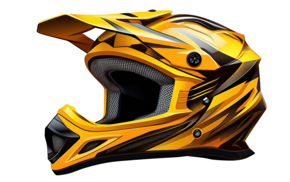 Dual Sport Helmet for Safety from Accident on a Clear Surface or PNG Transparent Background.