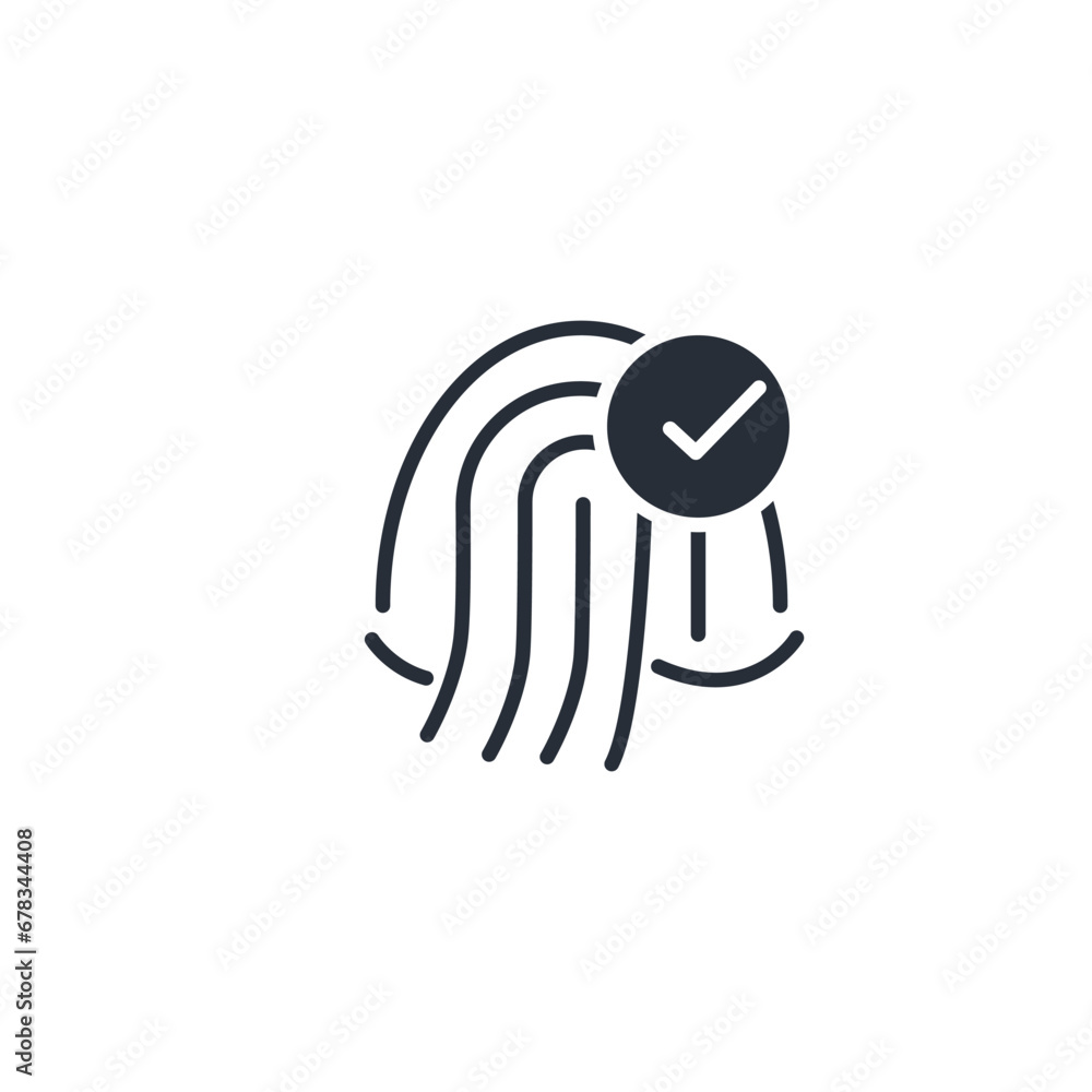 Poster biometrics icon. vector.editable stroke.linear style sign for use web design,logo.symbol illustratio
