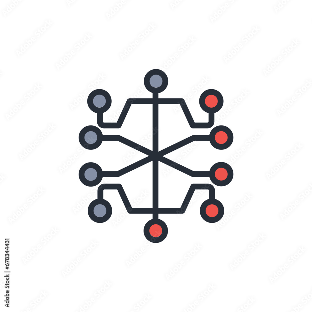 Poster circuit icon. vector.editable stroke.linear style sign for use web design,logo.symbol illustration.