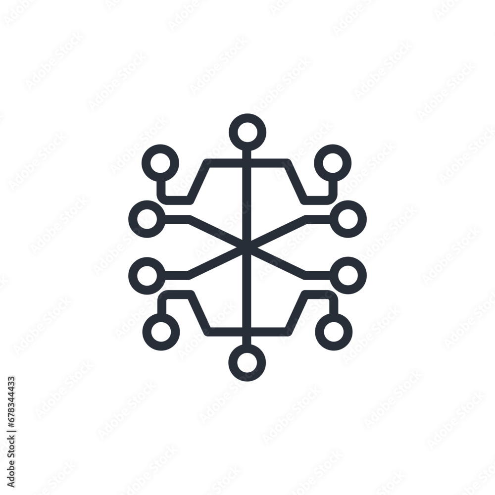 Poster circuit icon. vector.editable stroke.linear style sign for use web design,logo.symbol illustration.