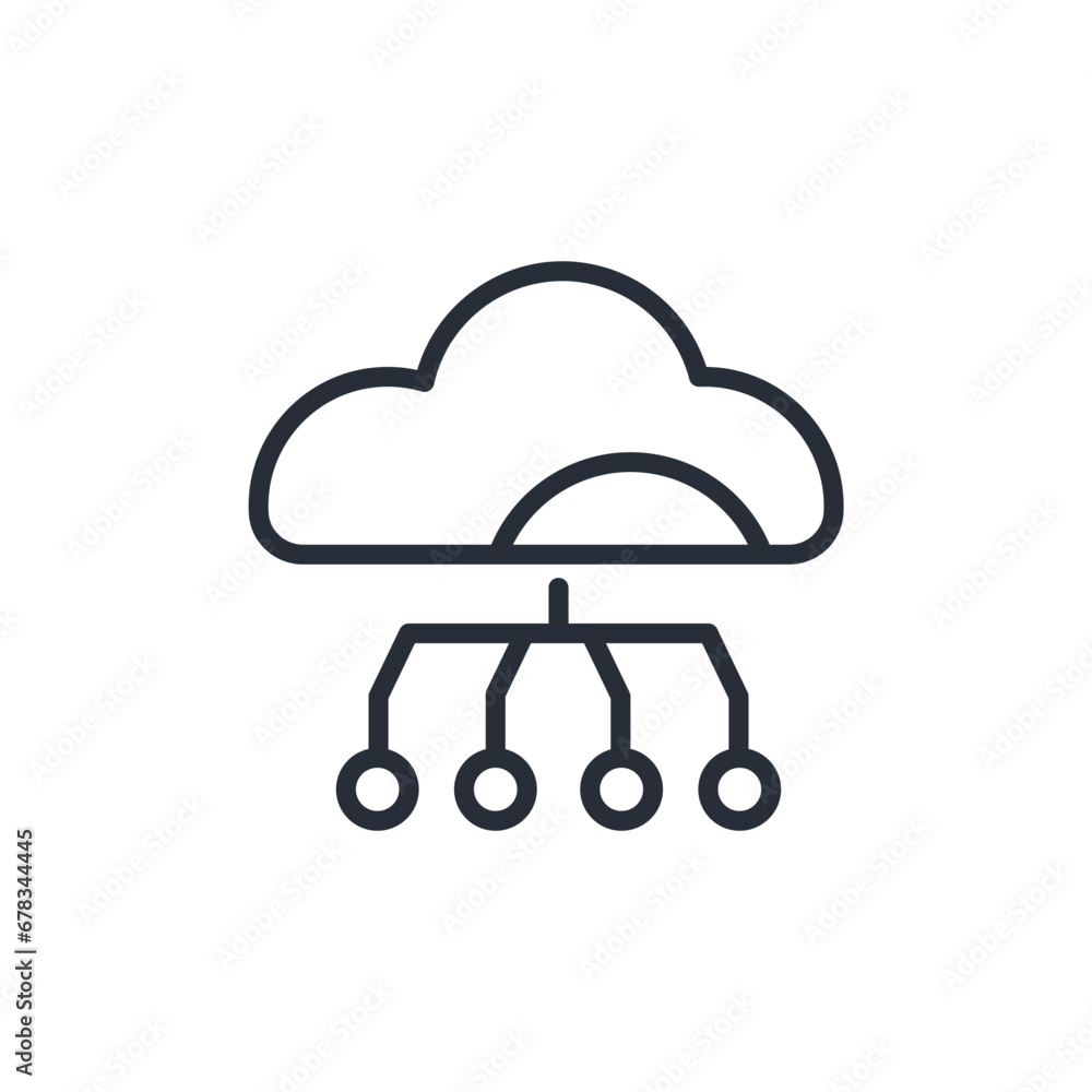 Aufkleber cloud computing icon. vector.editable stroke.linear style sign for use web design,logo.symbol illust