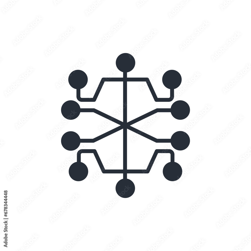 Poster circuit icon. vector.editable stroke.linear style sign for use web design,logo.symbol illustration.