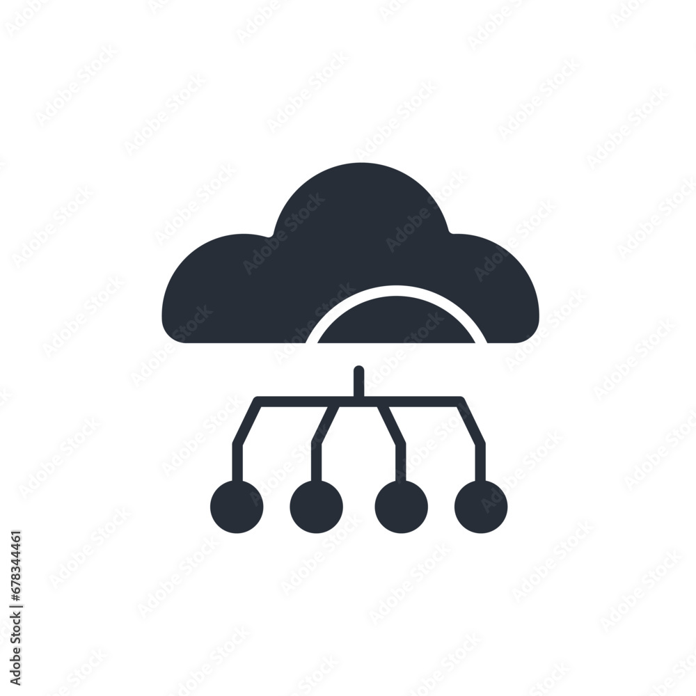 Aufkleber cloud computing icon. vector.editable stroke.linear style sign for use web design,logo.symbol illust