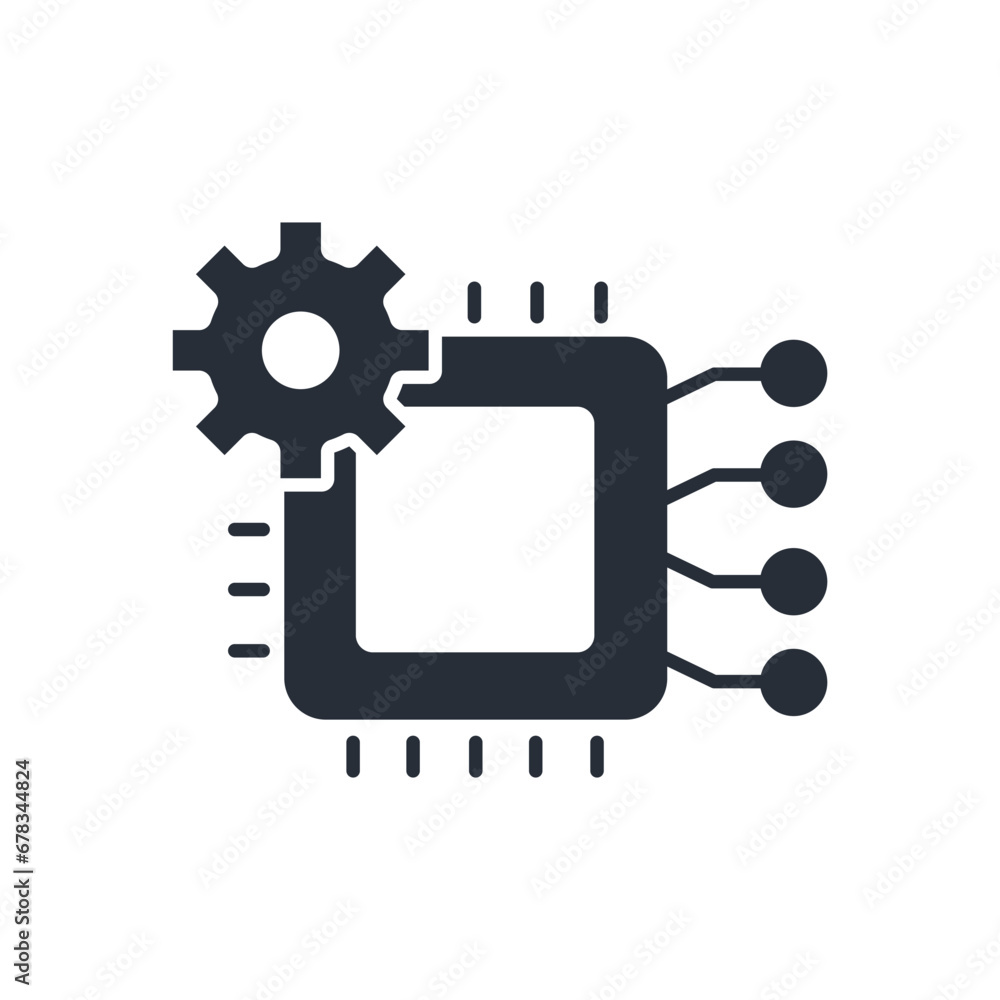Poster machine learning icon. vector.editable stroke.linear style sign for use web design,logo.symbol illus