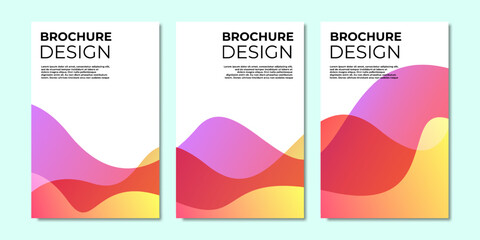 Modern brochure design with gradient and wavy style