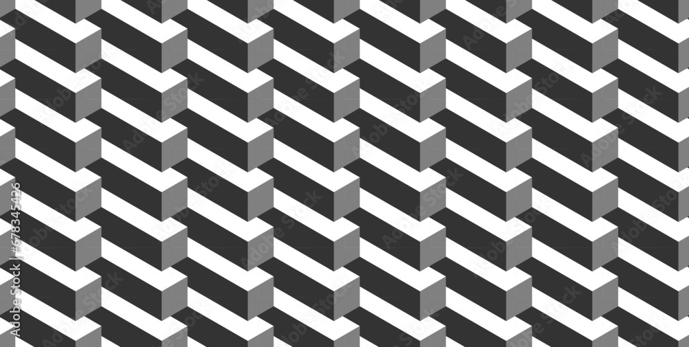 Poster seamless geometric pattern. vector background made of cubes in isometry. repeating geometric shapes 