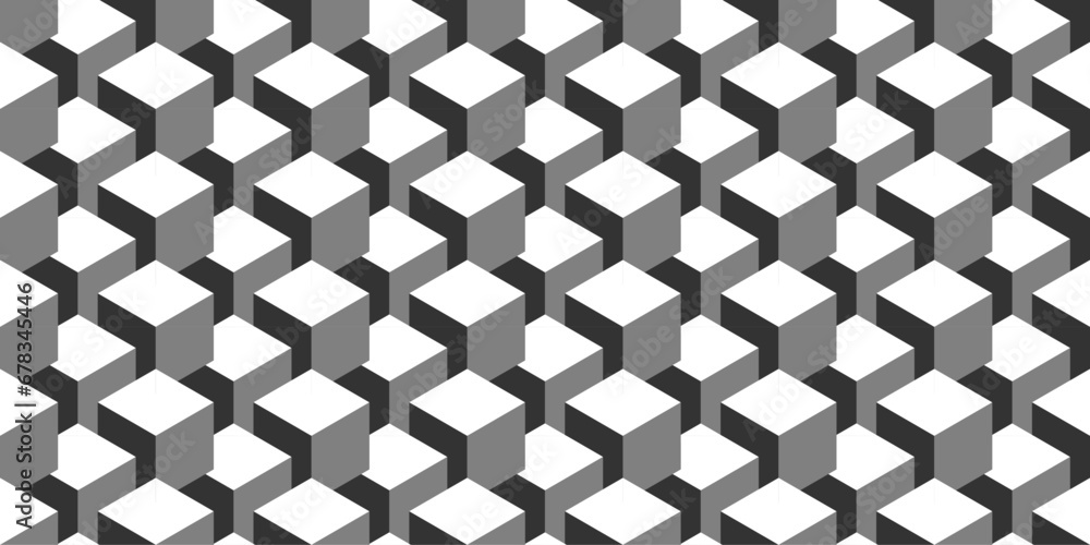 Poster seamless geometric pattern. vector background made of cubes in isometry. repeating geometric shapes 