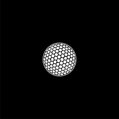Golf ball icon  isolated on black background