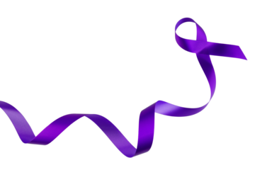 Purple Awareness Ribbon Isolated Background