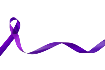 Purple Awareness Ribbon Isolated Background