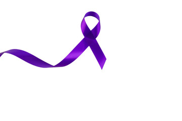 Purple Awareness Ribbon Isolated Background