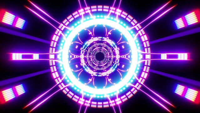 Shining Neon tunnel vj loop