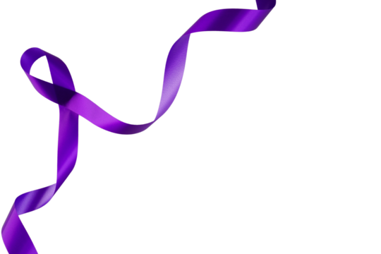 Purple Awareness Ribbon Isolated Background