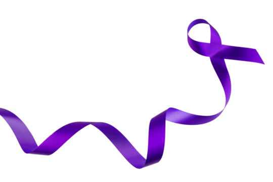 Purple Awareness Ribbon Isolated Background
