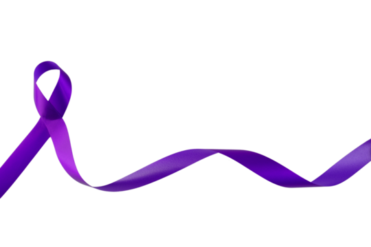 Purple Awareness Ribbon Isolated Background