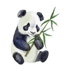 panda with bamboo © MariiaMart