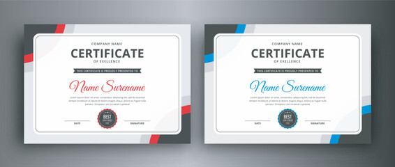 IT agency certificate design template banner print template | Clean, simple & modern certificate design
