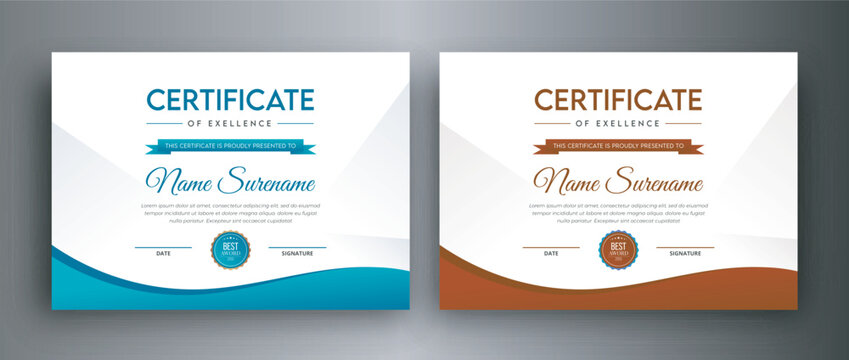IT agency certificate design template banner print template | Clean, simple & modern certificate design