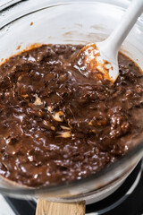 Homemade chocolate peanut butter fudge