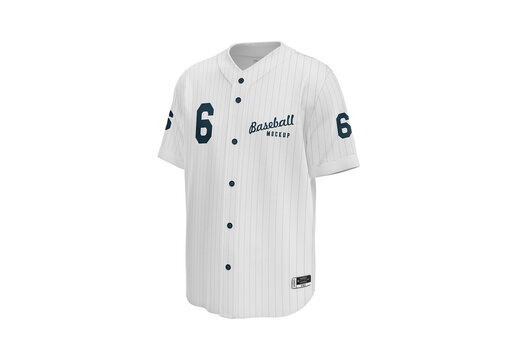Baseball Jersey Mockup - Half Side View