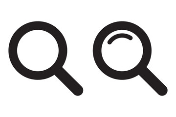 Magnifying glass icon, vector magnifier or loupe sign. Search icon. - obrazy, fototapety, plakaty