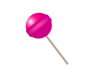 Round lollipop vector illustration on white background