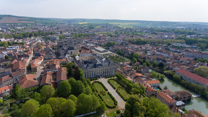 Verdun's historic town center from a bird's-eye view