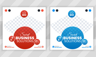 Business promotional social media post banner template | Creative marketing Instagram post design | Square banner design