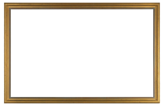 Narrow large picture frame on a transparent background, in PNG format.