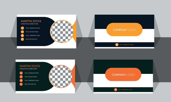 Vector modern and clean professional business card design,