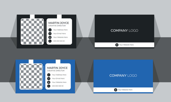 Vector modern and clean professional business card design,