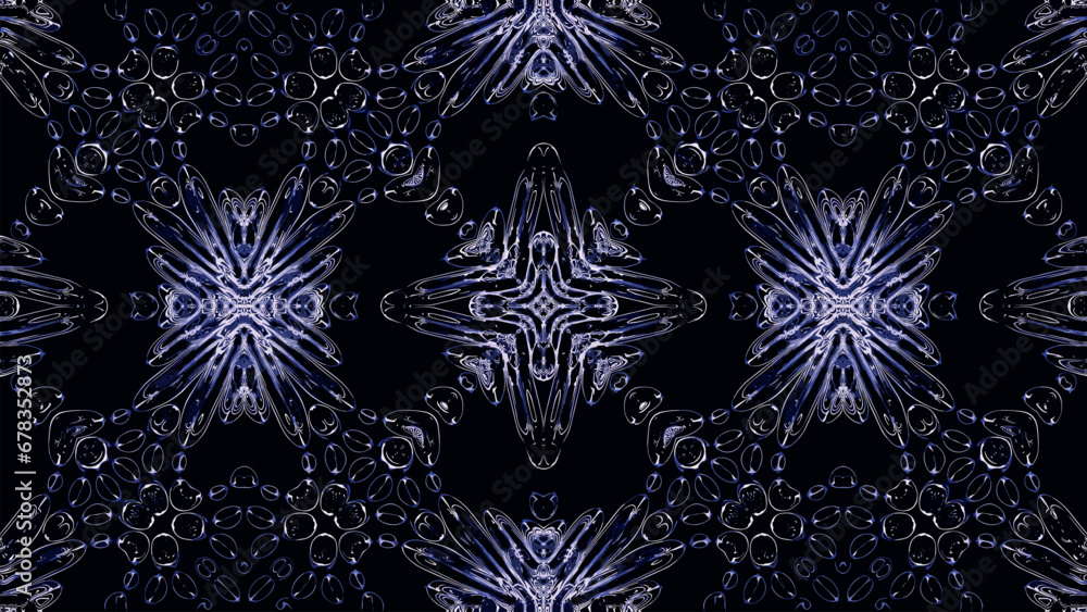 Poster abstract kaleidoscope with geometric pattern. kaleidoscopic background design. hypnotic background. 