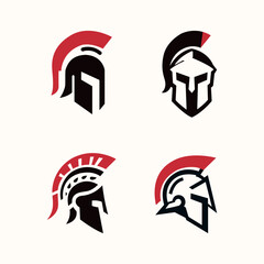 Spartan Helmet Logo design template