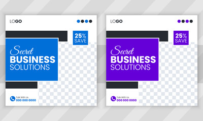 Business promotional social media post banner template | Creative marketing Instagram post design | Square banner design